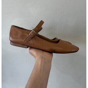 $340 Caron Callahan Ellie Mary Jane Flats Tan Beige Brown Cognac 40 9 Shoes